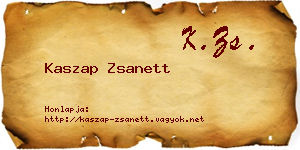 Kaszap Zsanett névjegykártya