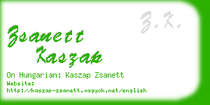 zsanett kaszap business card